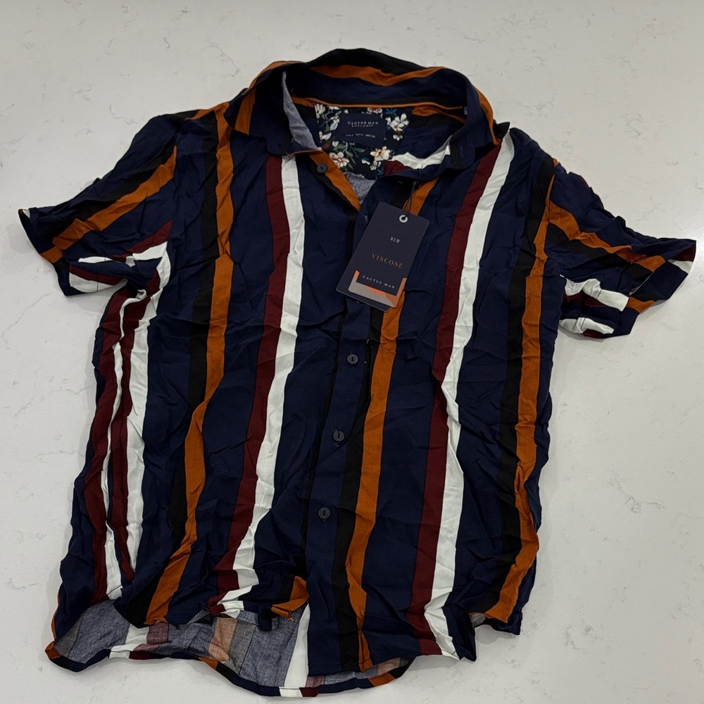 Vince Men's Multicolor Striped Button Down Shirt